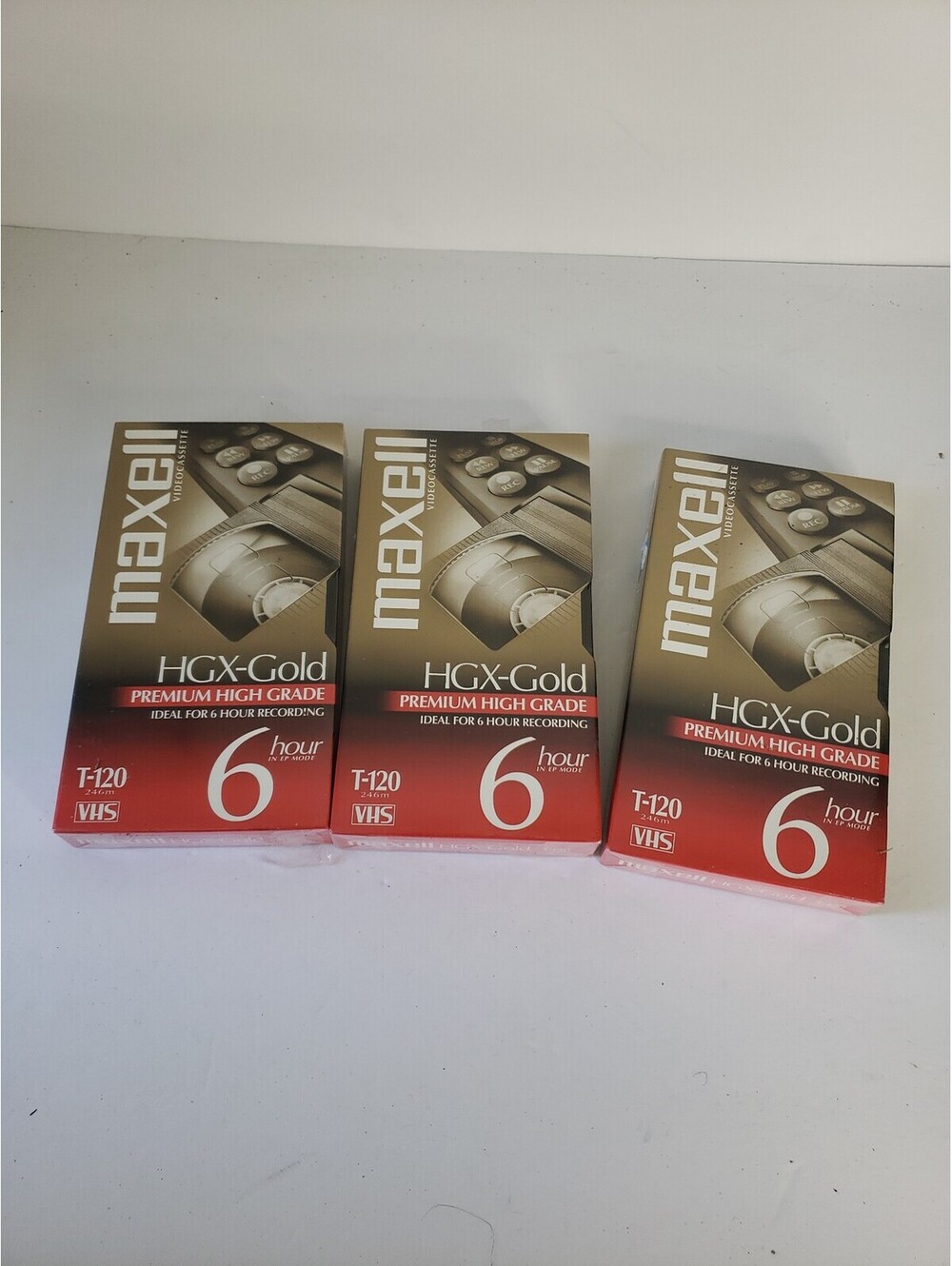 Maxell VHS HGX-Gold Recordable 6-Hour *Sealed* Lot x3